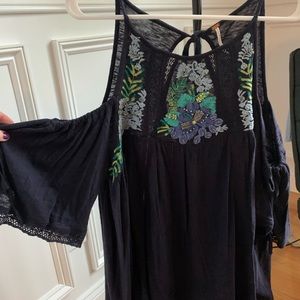 Free People cut-out shoulder short sleeve top